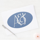 Aangepaste monogram stickers (Envelop)