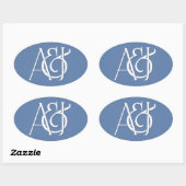 Aangepaste monogram stickers (Vel)