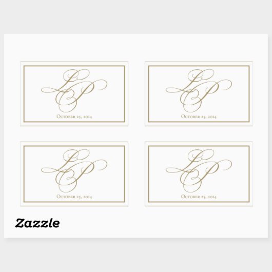 Aangepaste monogram stickers (Vel)