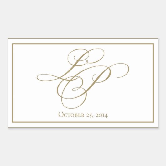 Aangepaste monogram stickers (Voorkant)