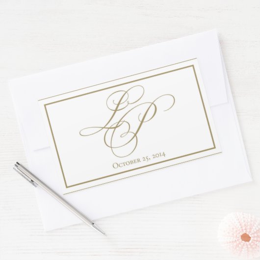Aangepaste monogram stickers (Envelop)