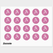 Aangepaste monogram-stickers ronde sticker (Vel)