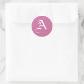 Aangepaste monogram-stickers ronde sticker (Tas)