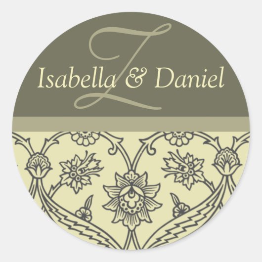 Aangepaste monogram stickers voor enveloppen (Voorkant)