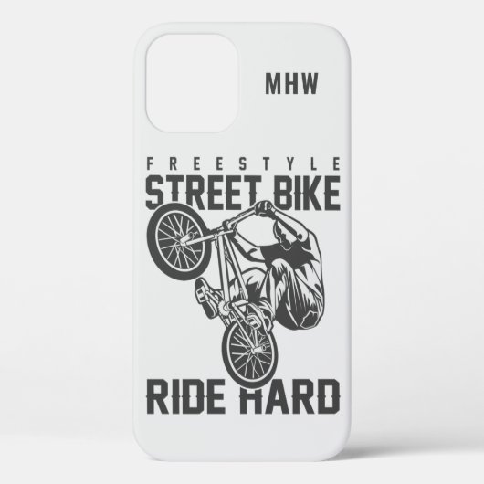 Aangepaste monogram Street Biking-telefoongevallen Case-Mate iPhone Case (Achterkant)
