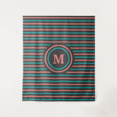 Aangepaste monogram stripes Patroontapes Wandkleed (Voorkant)