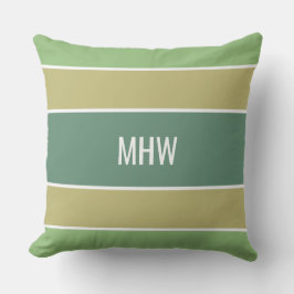 Aangepaste monogram Stripes Pattern-sluskussens Buitenkussen