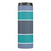 Aangepaste monogram Stripes Pattern-tumbler Thermosbeker (Achterkant)