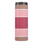 Aangepaste monogram Stripes Pattern-tumbler Thermosbeker (Achterkant)