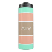 Aangepaste monogram Stripes Pattern-tumbler