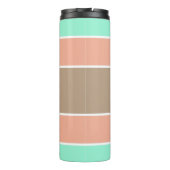Aangepaste monogram Stripes Pattern-tumbler Thermosbeker (Achterkant)