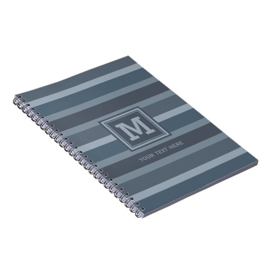 Aangepaste monogram strippatroon notitieboek (Rechterzijde)