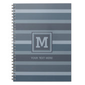Aangepaste monogram strippatroon notitieboek (Voorkant)