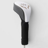 Aangepaste monogram stuurprogramma's golfheadcover (Schuin)
