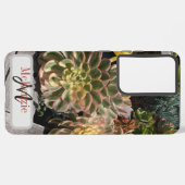 Aangepaste monogram Succulent Garden Oceanside Samsung Galaxy Hoesje (Linkerkant)