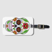 Aangepaste monogram Suikerhuid Bagagelabel (Voorkant (horizontaal))