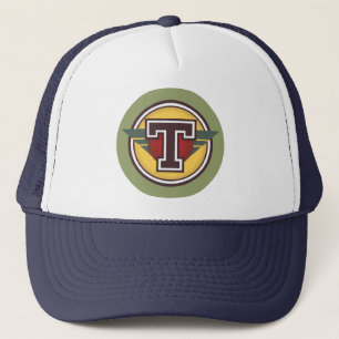 Aangepaste monogram "T"-Initialen Trucker Pet