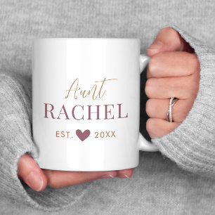 Aangepaste Monogram Tante Koffie Mok