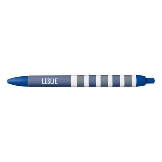 Aangepaste monogram tapepatroon blauwe inkt pen (Voorkant)