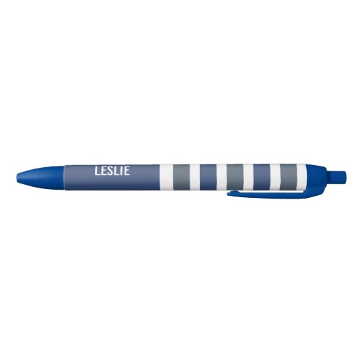 Aangepaste monogram tapepatroon blauwe inkt pen (Bodem)
