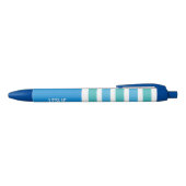 Aangepaste monogram tapepatroon blauwe inkt pen (Bovenkant)