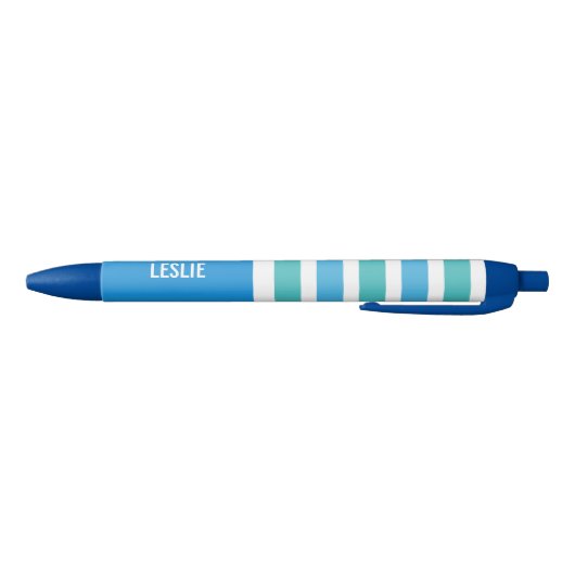 Aangepaste monogram tapepatroon blauwe inkt pen (Bodem)