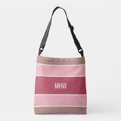 Aangepaste monogram tapepatroon tapes crossbody tas (Achterkant)