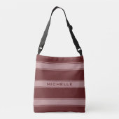 Aangepaste monogram tapepatroon tapes crossbody tas (Achterkant)
