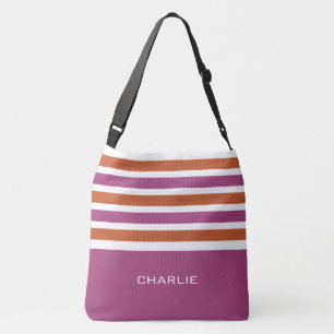 Aangepaste monogram tapepatroon tapes crossbody tas