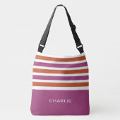 Aangepaste monogram tapepatroon tapes crossbody tas (Voorkant)