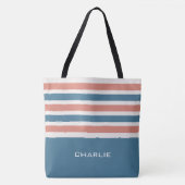 Aangepaste monogram tapepatroon tapes tote bag (Voorkant)