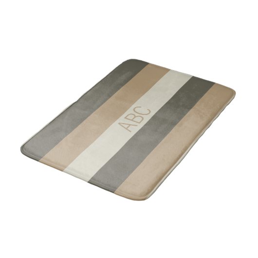Aangepaste monogram tapepatroon voor stripes Patro Badmat (Gekanteld)