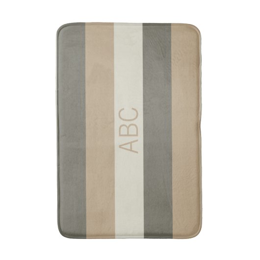 Aangepaste monogram tapepatroon voor stripes Patro Badmat (Voorkant Verticaal)