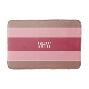 Aangepaste monogram tapepatroon voor stripes Patro Badmat