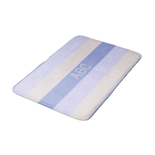 Aangepaste monogram tapepatroon voor stripes Patro Badmat (Gekanteld)