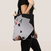 Aangepaste monogram-tassen voor kaartspeler tote bag (Dichtbij)