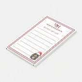 Aangepaste Monogram Teckel Vakantie Cadeau Lijst Post-it® Notes (Schuin)