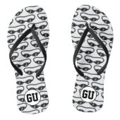 Aangepaste monogram teenslippers met zwembril afdr (Voetbed)