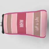 Aangepaste monogram & tekstafdekking voor tapepatr golfheadcover (Voorkant)