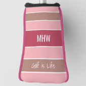 Aangepaste monogram & tekstafdekking voor tapepatr golfheadcover (Draai 90)