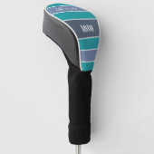 Aangepaste monogram & tekstafdekking voor tapepatr golfheadcover (Schuin)