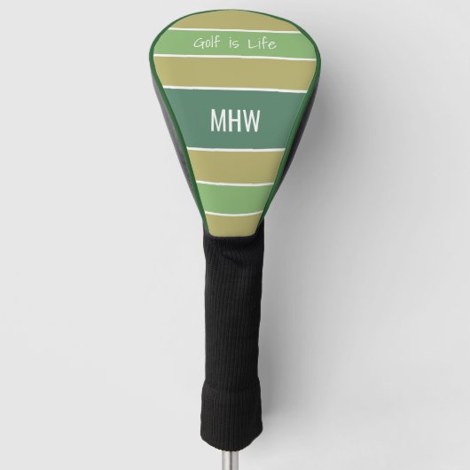 Aangepaste monogram & tekstafdekking voor tapepatr golfheadcover (Voorkant)