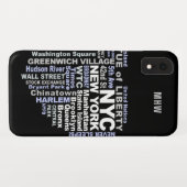 Aangepaste monogram-telefoongevallen in New York Case-Mate iPhone Case (Achterkant (horizontaal))