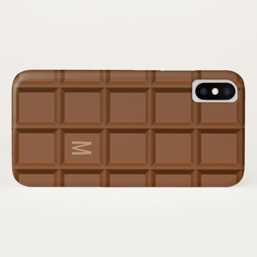 Aangepaste monogram-telefoongevallen met "Chocolat Case-Mate iPhone Case (Achterkant (horizontaal))