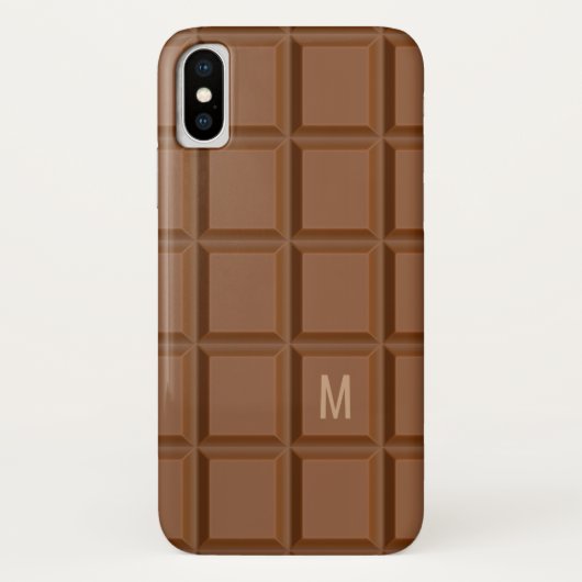 Aangepaste monogram-telefoongevallen met "Chocolat Case-Mate iPhone Case (Achterkant)