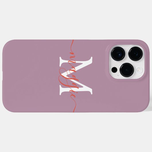 Aangepaste Monogram Telefoonhoes – gepersonaliseer Case-Mate iPhone Case (Achterkant (horizontaal))