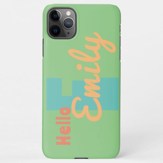 Aangepaste Monogram Telefoonhoes – Mint, blauw & P iPhone Hoesje (Achterkant)