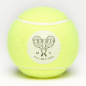 Aangepaste monogram TENNIS ballset Tennisballen (Achterkant)