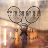 Aangepaste monogram TENNIS Raamsticker (Vel 2)