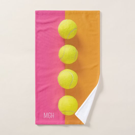 Aangepaste Monogram Tennisballen Handdoek (Handdoek)